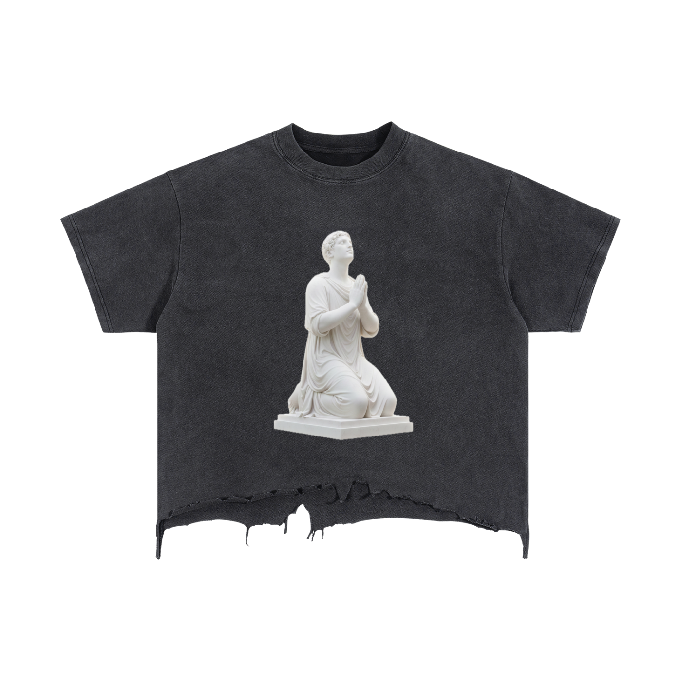 distressed,boxy,hem,tshirt