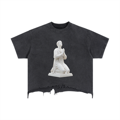 distressed,boxy,hem,tshirt