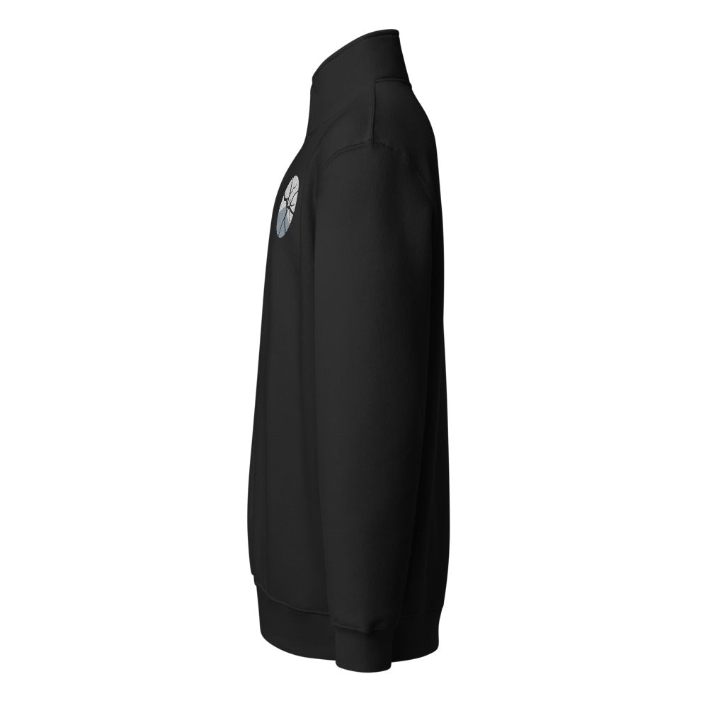 Cracked Moon Quarter-Zip — Black